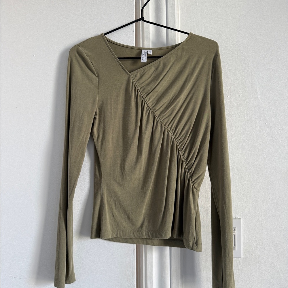 & Other Stories Olive Long Sleeve Top